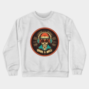 Drum and Bass - Cyberpunk Skull Logo Crewneck Sweatshirt